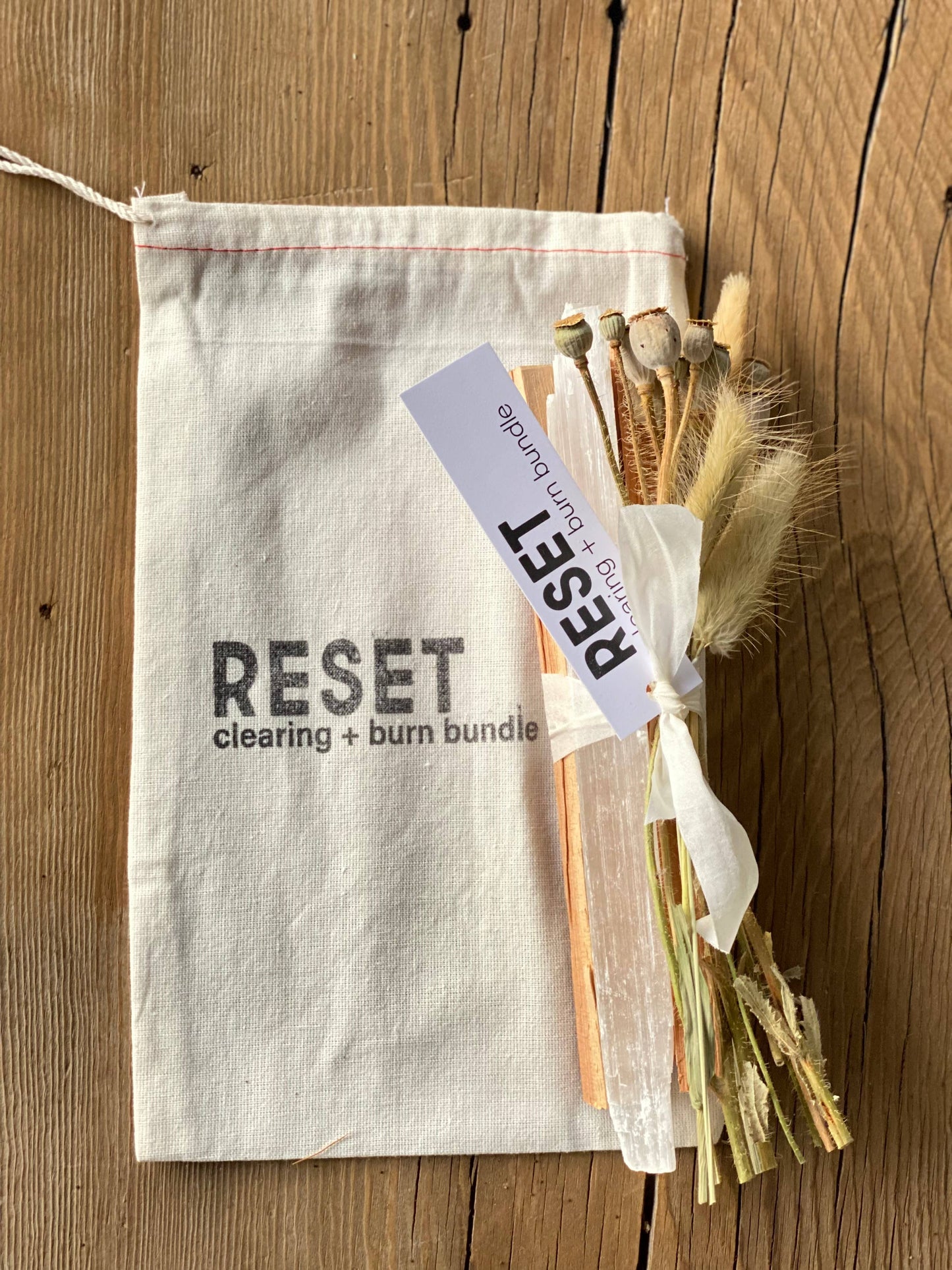 RESET | Clearing + Burn Bundle - Poppy and Selenite