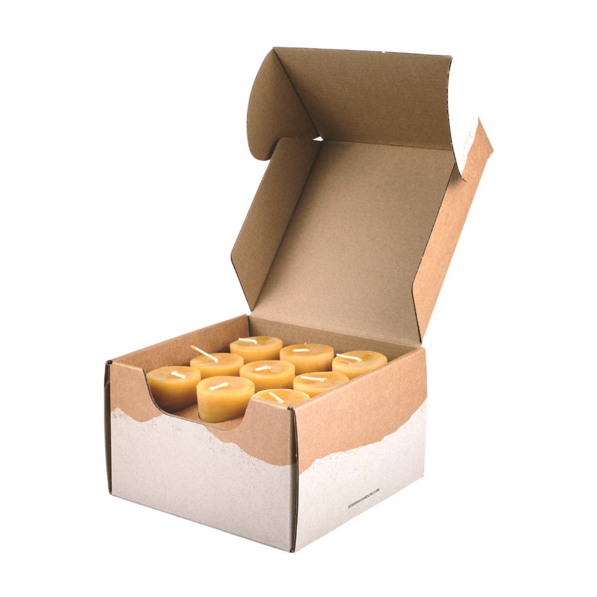 Votive 100% Pure Natural Beeswax Candles: Raw