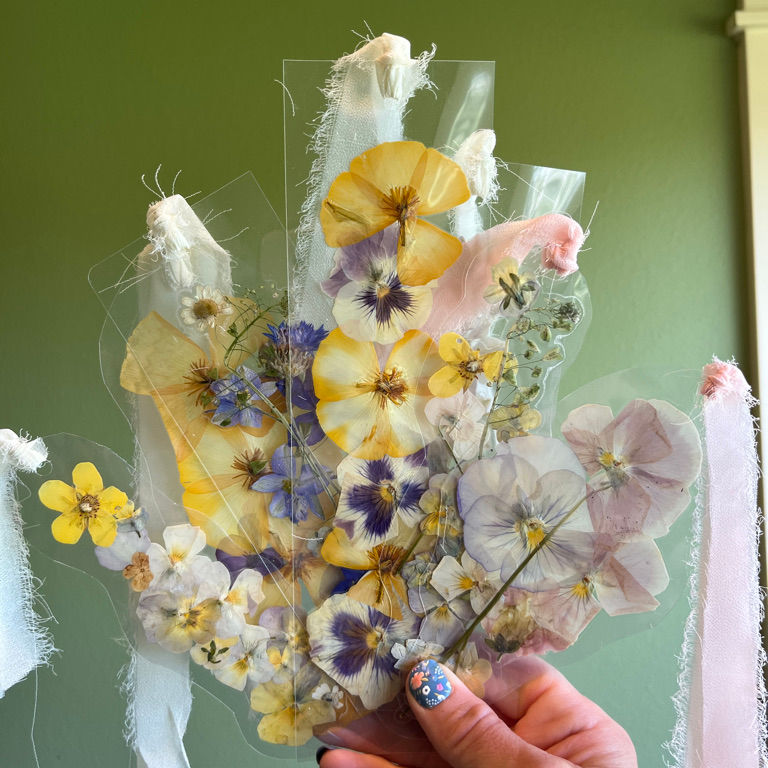 Purple Fox Farm Floral Bookmarks