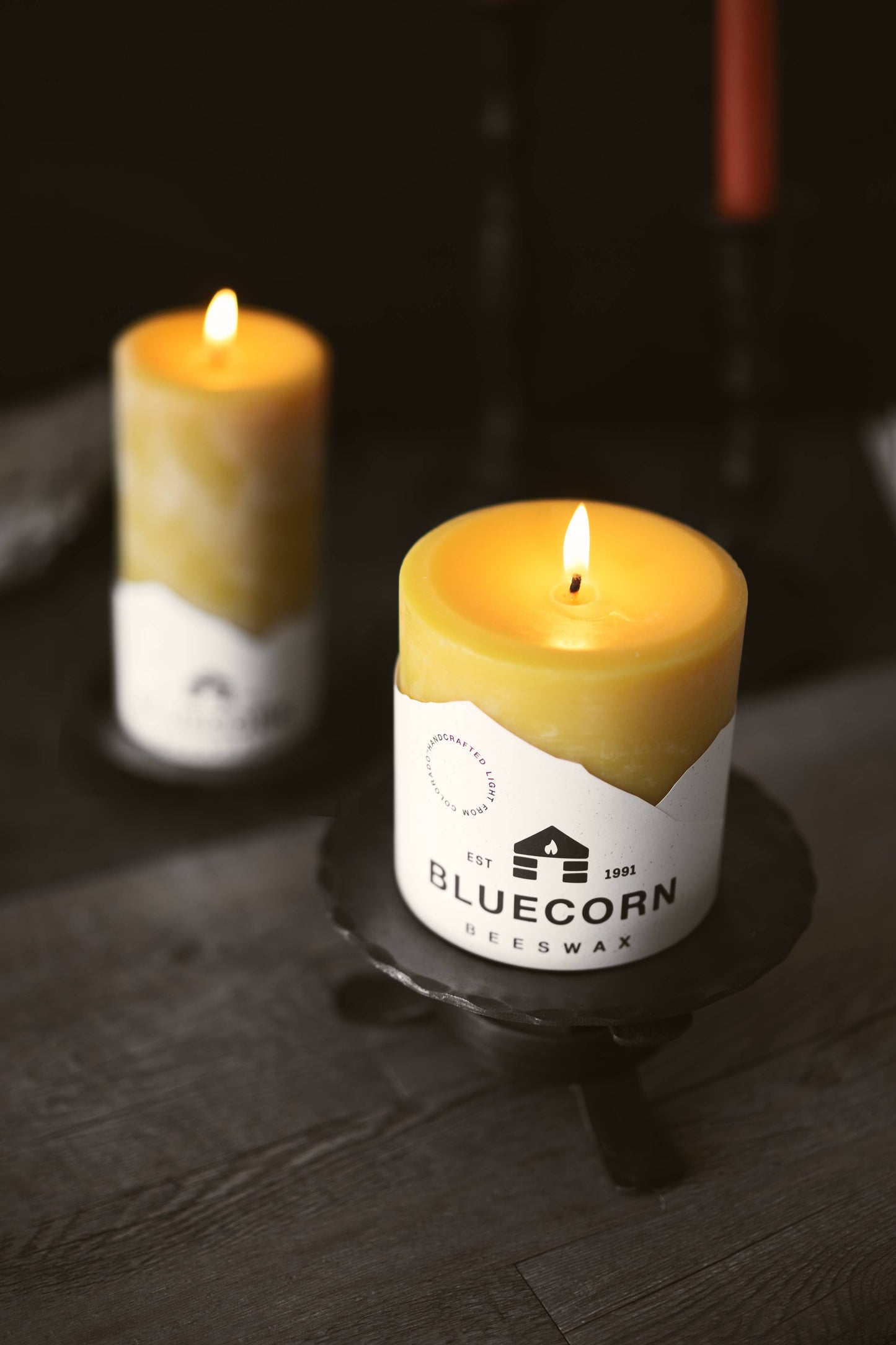 Pillar Beeswax Candles: Raw: 2" x 4.5"