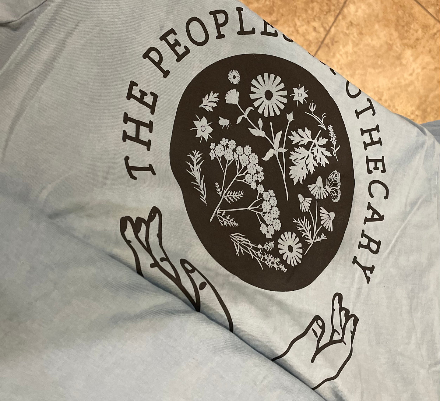 Organic Botanically Dyed TShirt w/algae ink