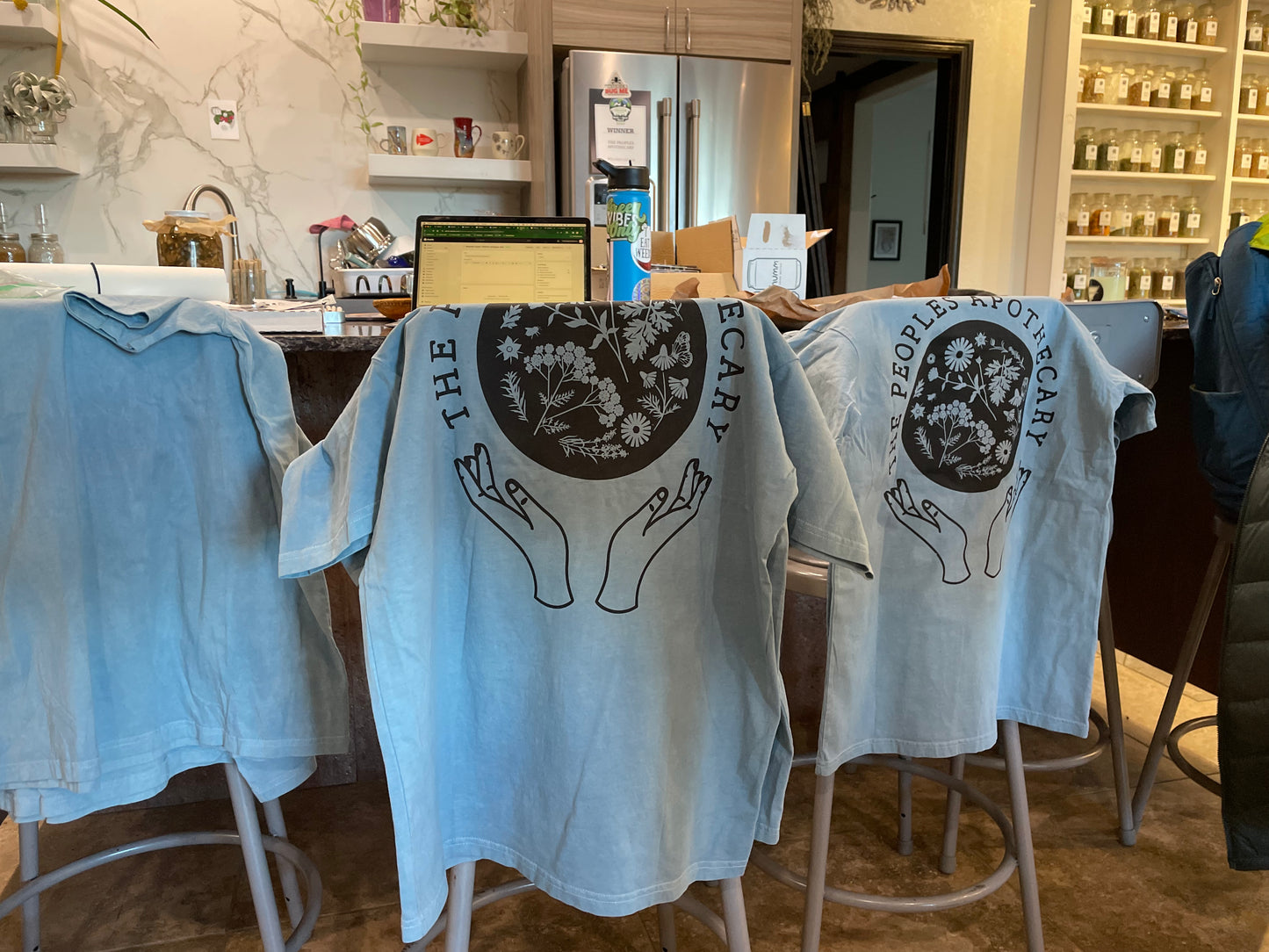 Organic Botanically Dyed TShirt w/algae ink
