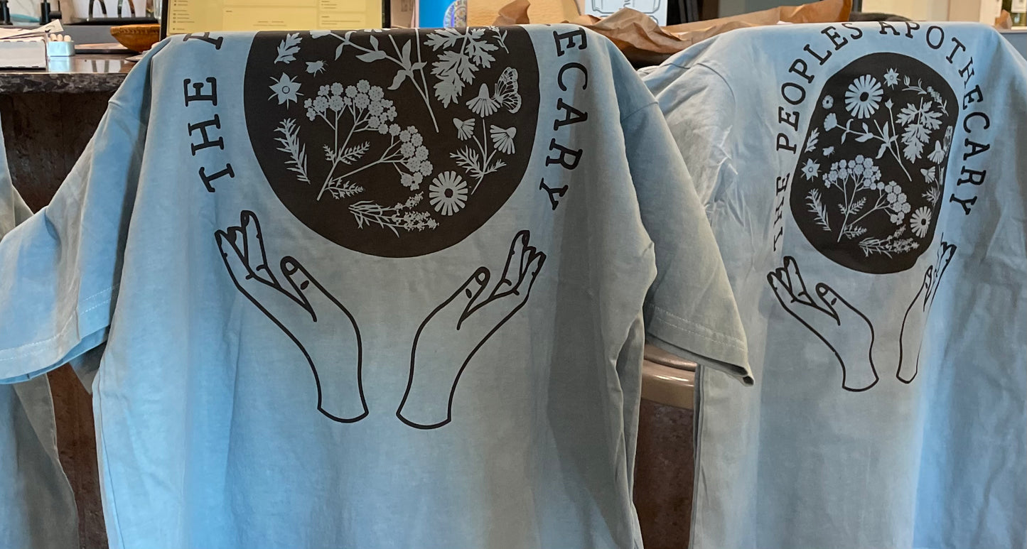 Organic Botanically Dyed TShirt w/algae ink