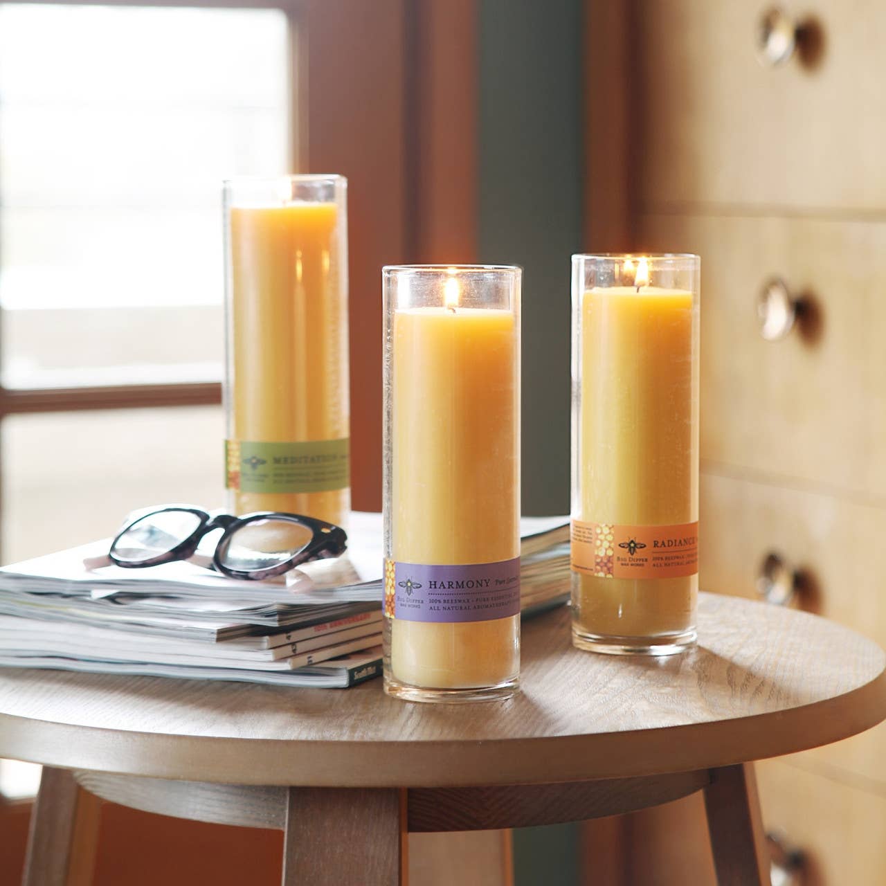 Sanctuary Glasses: Beeswax Candle
