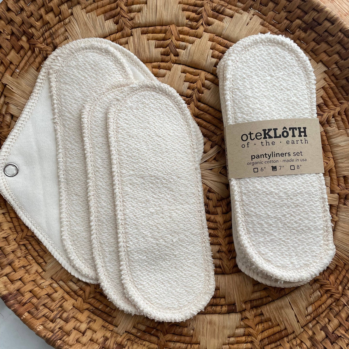 Cotton Pantyliner Set | Organic & Reusable: 6"