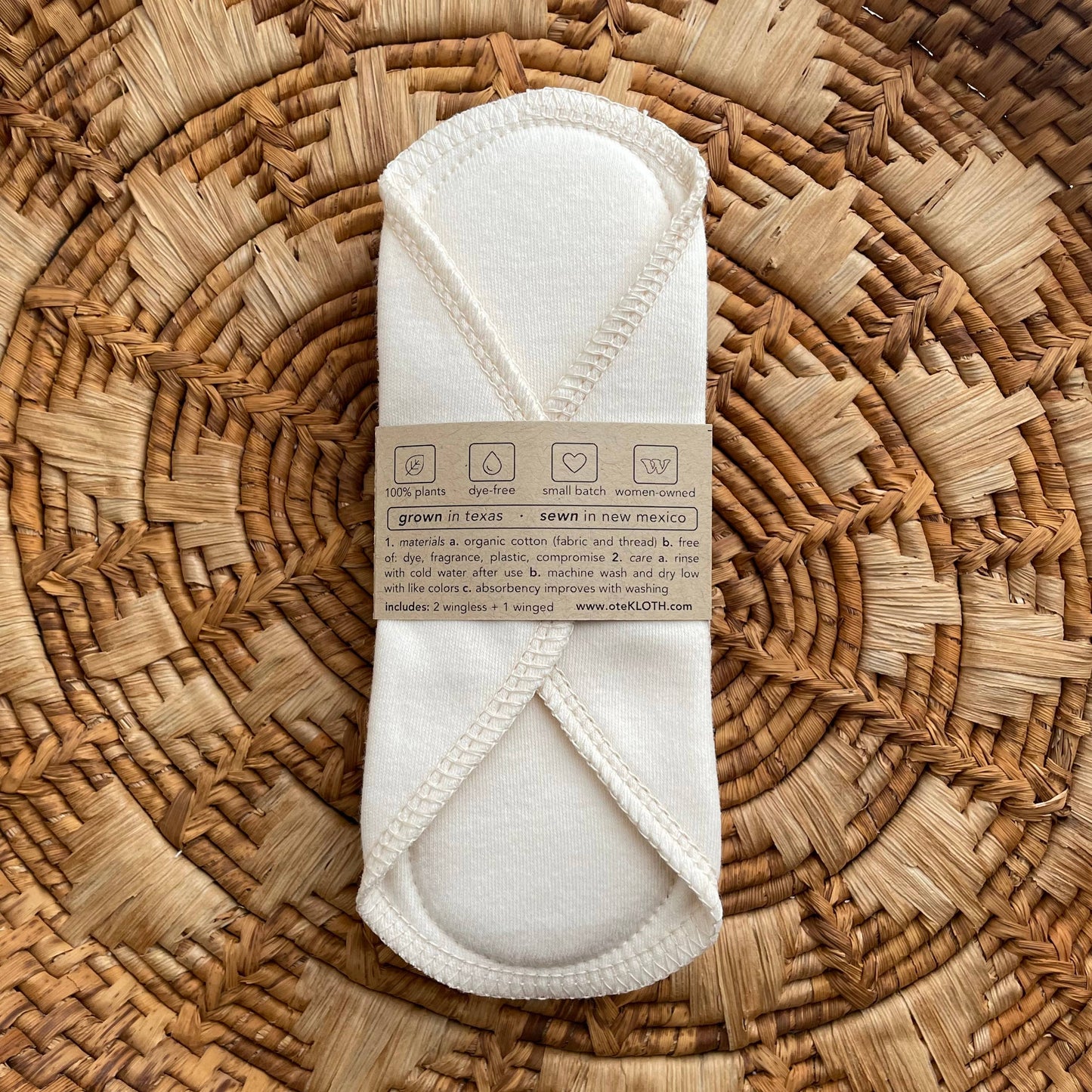 Cotton Pantyliner Set | Organic & Reusable: 6"