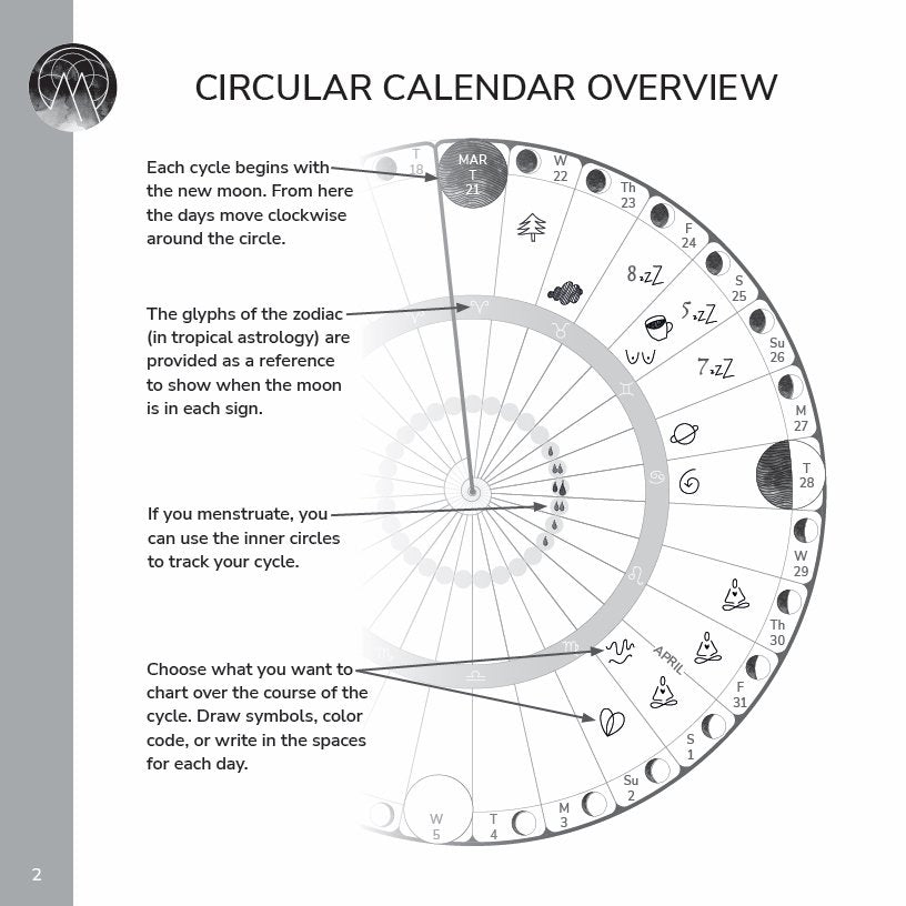 New Moon Calendar Journal