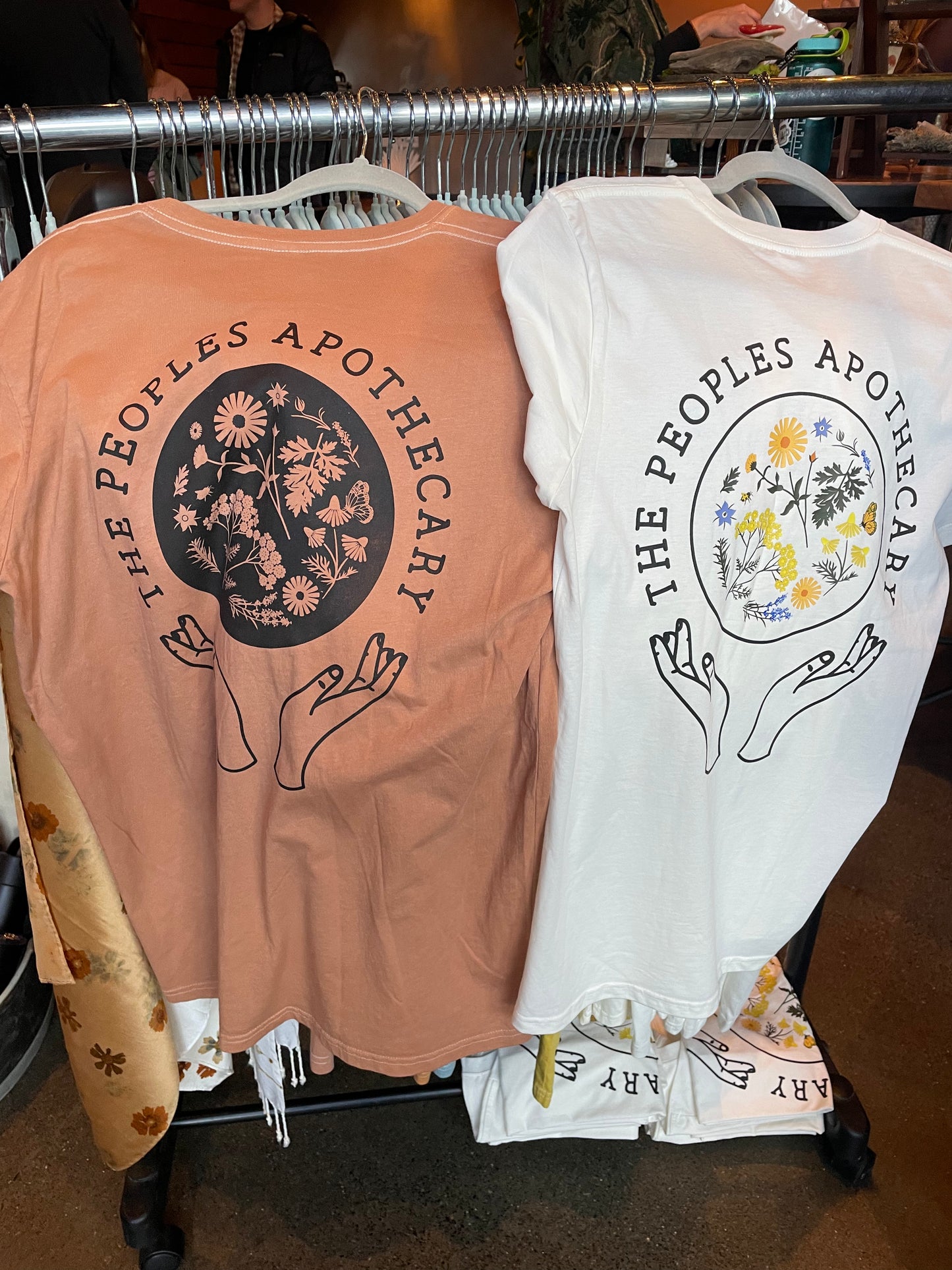 Organic white TShirt- Color logo w/algae ink