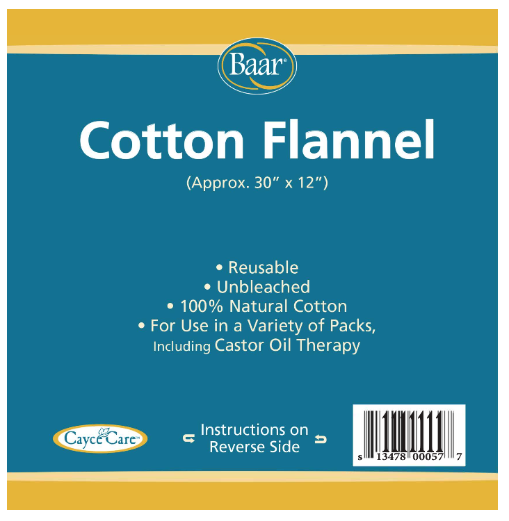 Cotton Flannel (Castor Oil Pack) 30"x12"