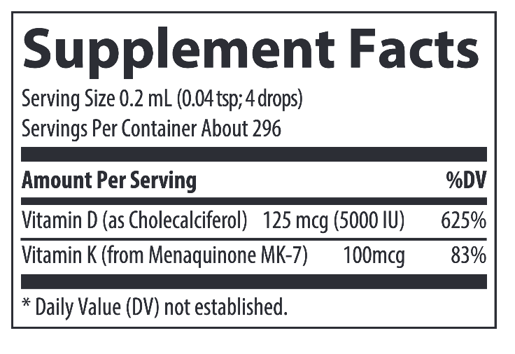 Ionic Vitamin D3+K2 2fl oz