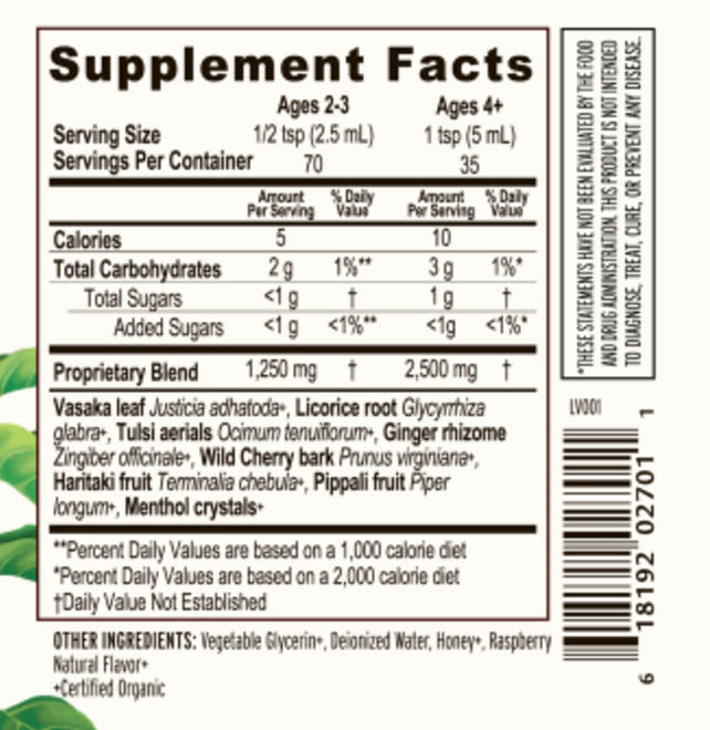 Bronchial Support Syrup, Organic 6 fl oz