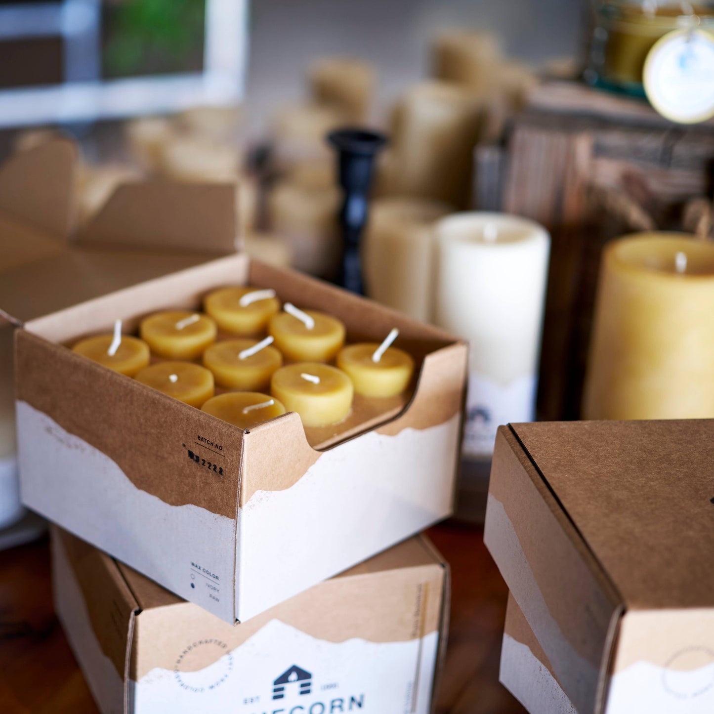 Votive 100% Pure Natural Beeswax Candles: Raw