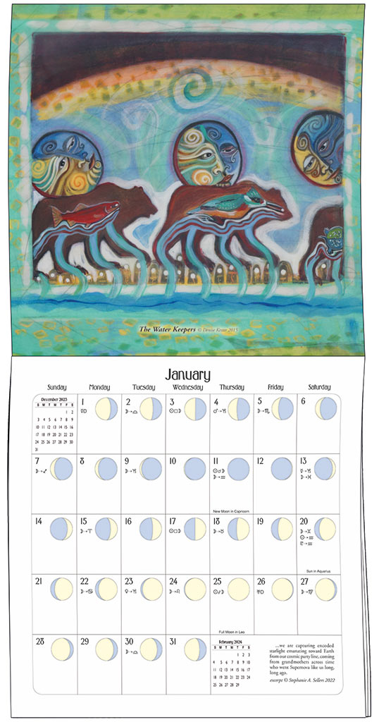 Wall Calendar 2024 | Astrological Moon Phase Calendar