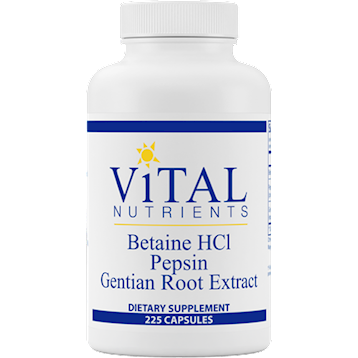 Betaine HCl Pepsin Bentian Root Extract 225 caps