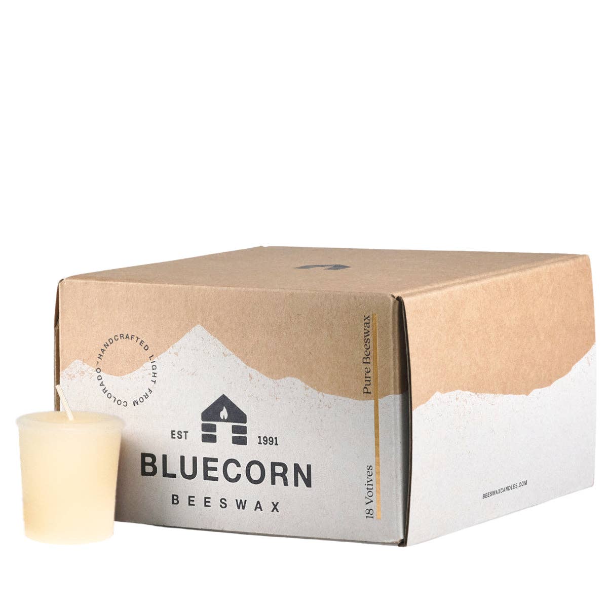 Votive 100% Pure Natural Beeswax Candles: Raw