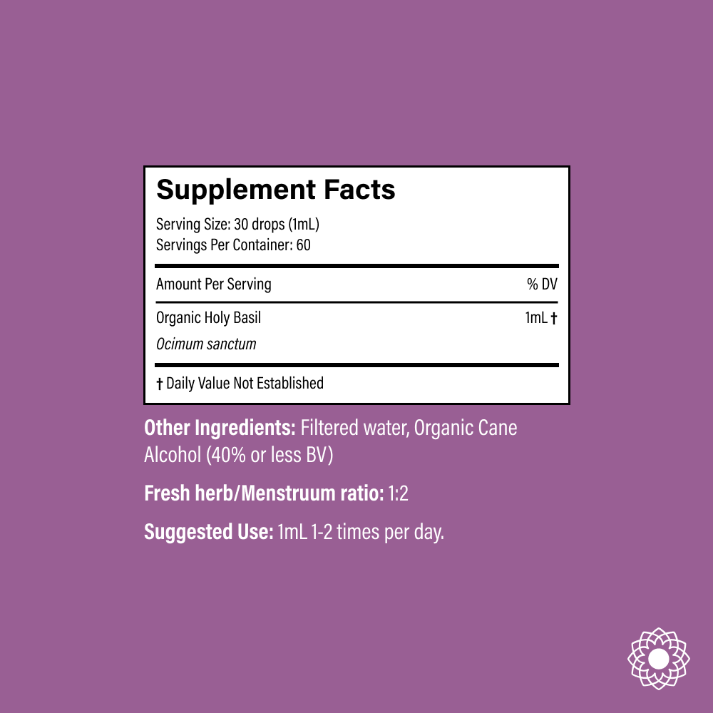 Tulsi - Fresh Spagyric Tincture: 2oz