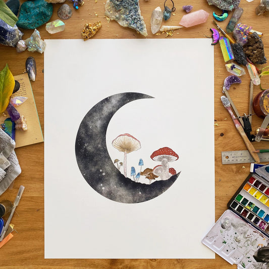 Shroom Moon Print (8"x10")