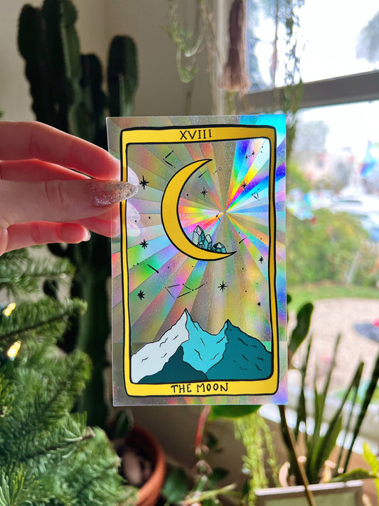 Moon Tarot Card Suncatcher Window Decal