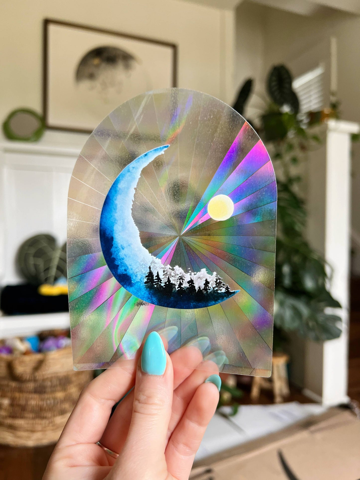 Forest on the Moon Suncatcher Decal
