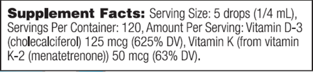 Vitamin D3/K2 1oz liquid