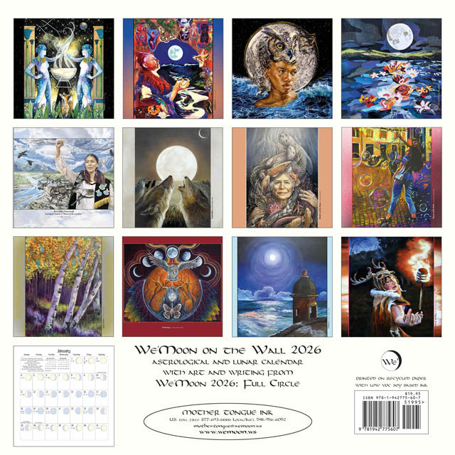 We'Moon Wall Calendar| Astrological Moon Phase Calendar