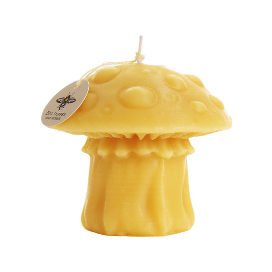 Amanita Mushroom Beeswax Candle