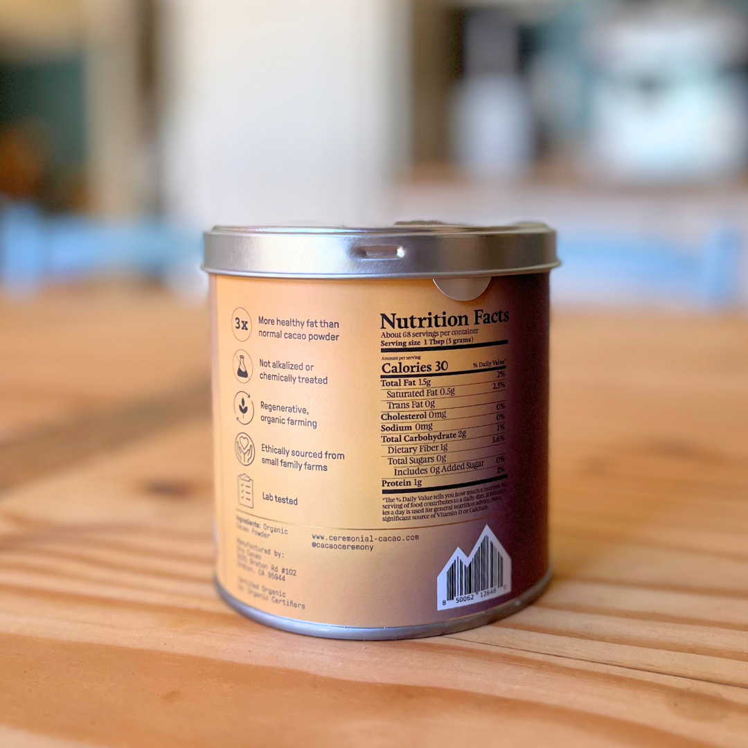 Triple Fat Cacao Powder, 100% Cacao