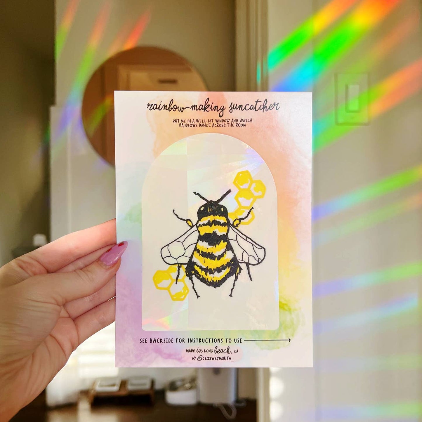 Bee Suncatcher Window Decal