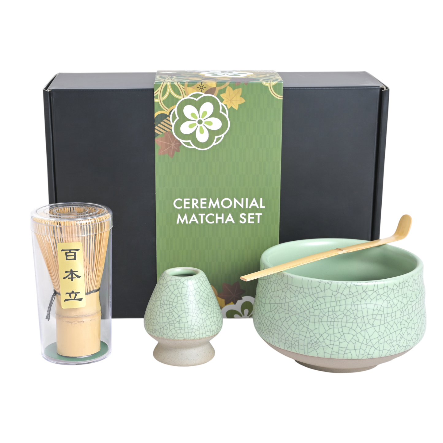 Ceremonial Matcha Bowl Whisk Stand and Scoop Set