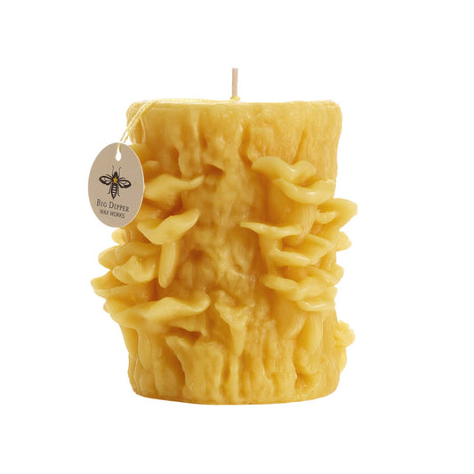 Oyster Mushroom Beeswax Candle