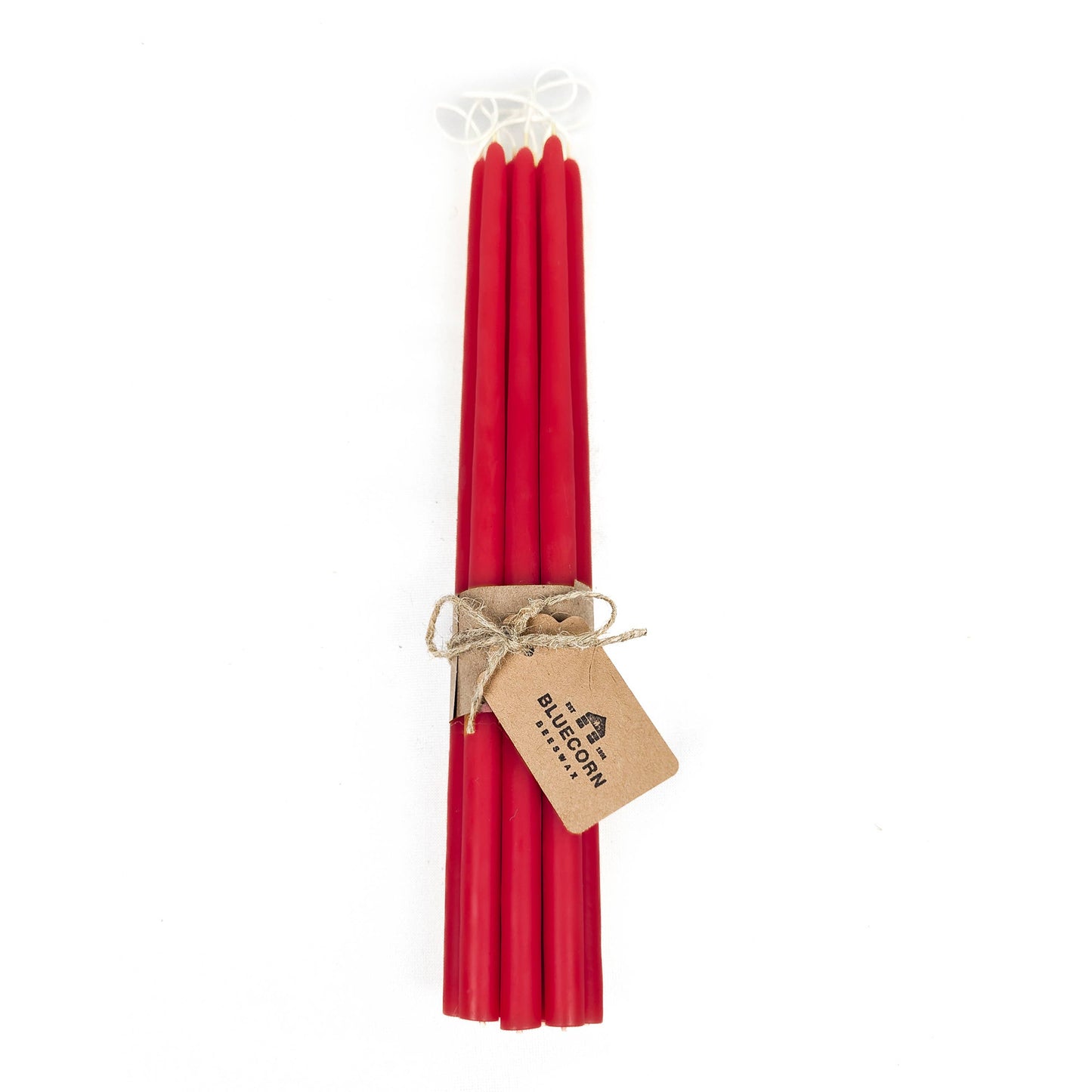 Red: Thin Beeswax Taper Candles