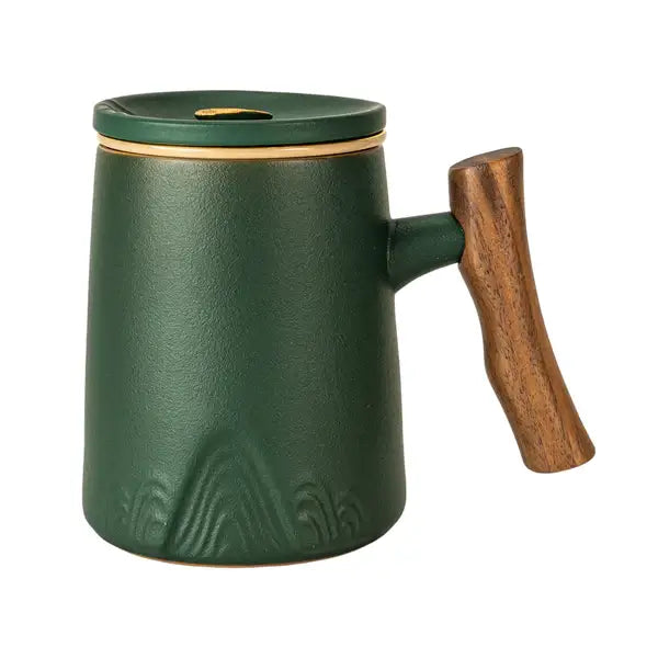 Green Mug with Infuser and Lid - 12 fl.oz.