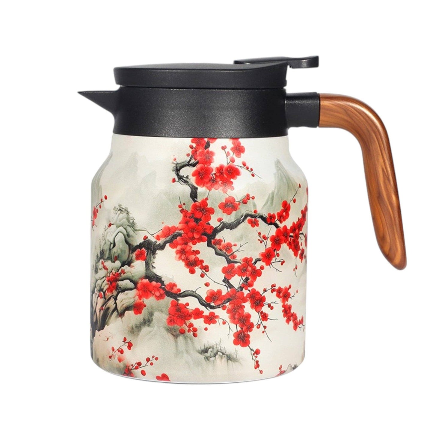 Cherry Blossom 32oz Thermal Tea Kettle with Infuser Strainer