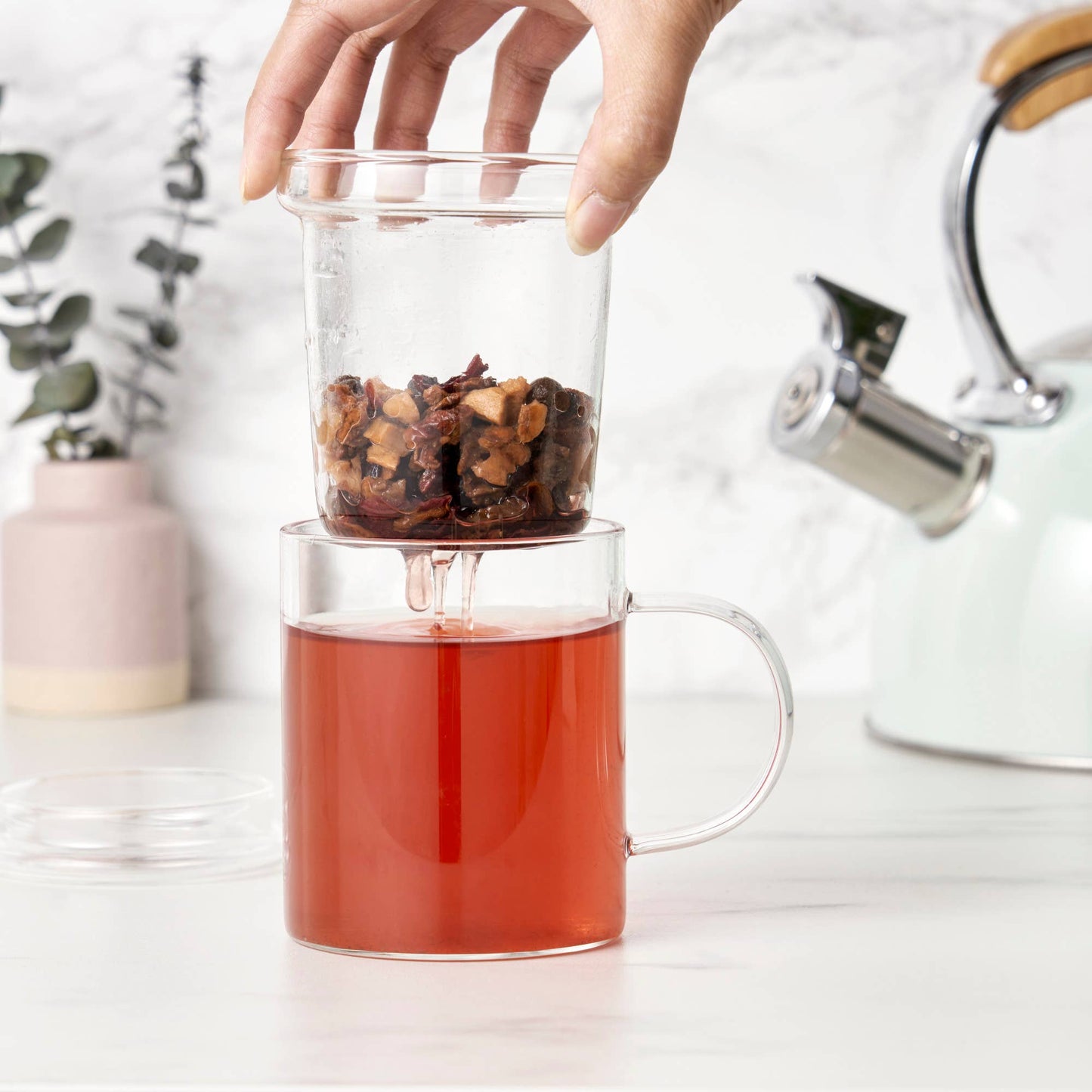 Blake™ Glass Loose Leaf Tea Infuser Mug with Lid