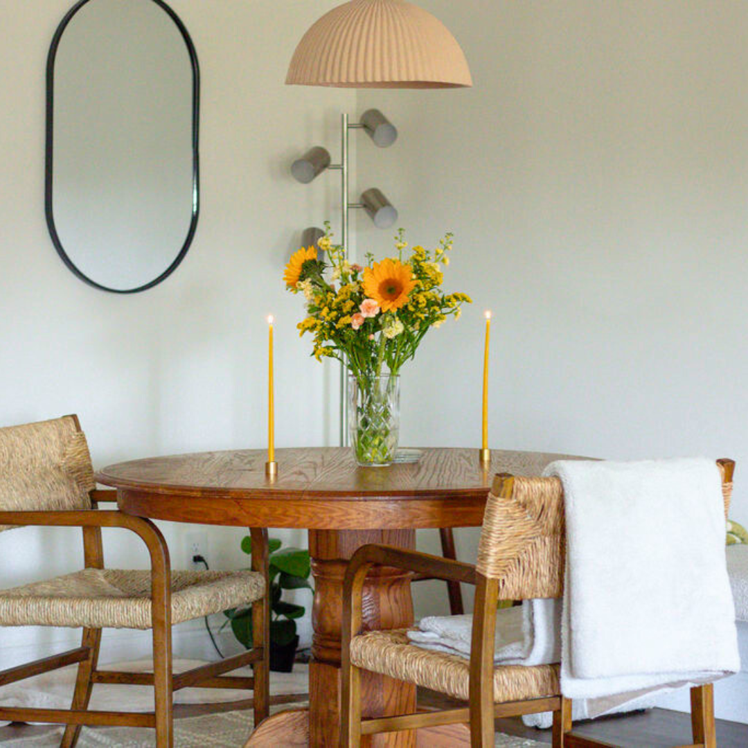 Moss: Thin Beeswax Taper Candles