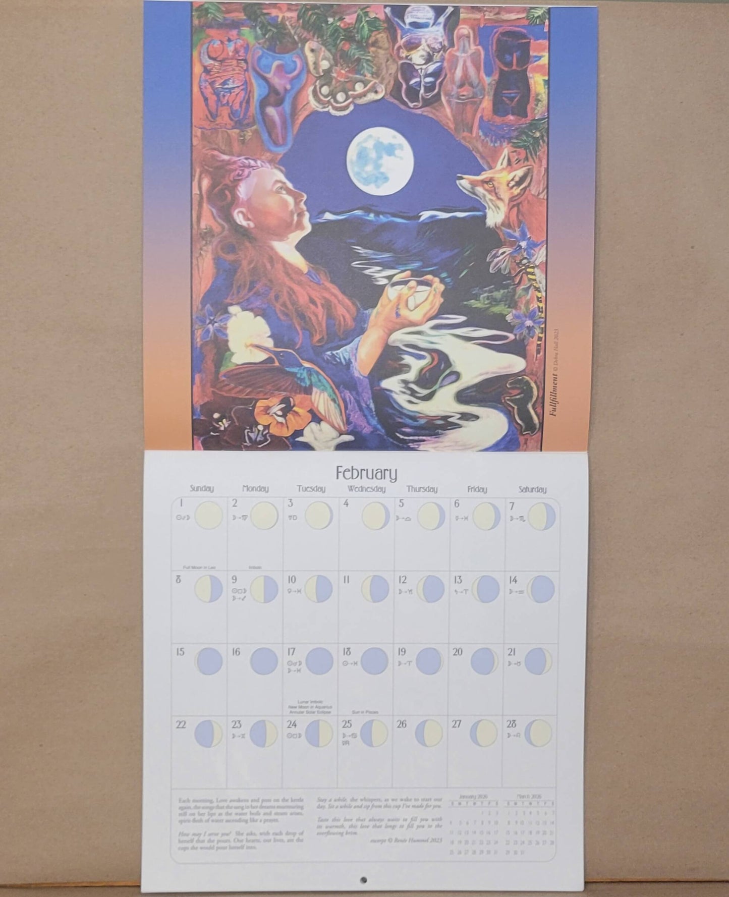 We'Moon Wall Calendar| Astrological Moon Phase Calendar