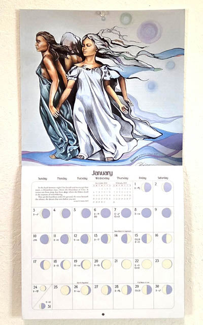 We'Moon Wall Calendar| Astrological Moon Phase Calendar