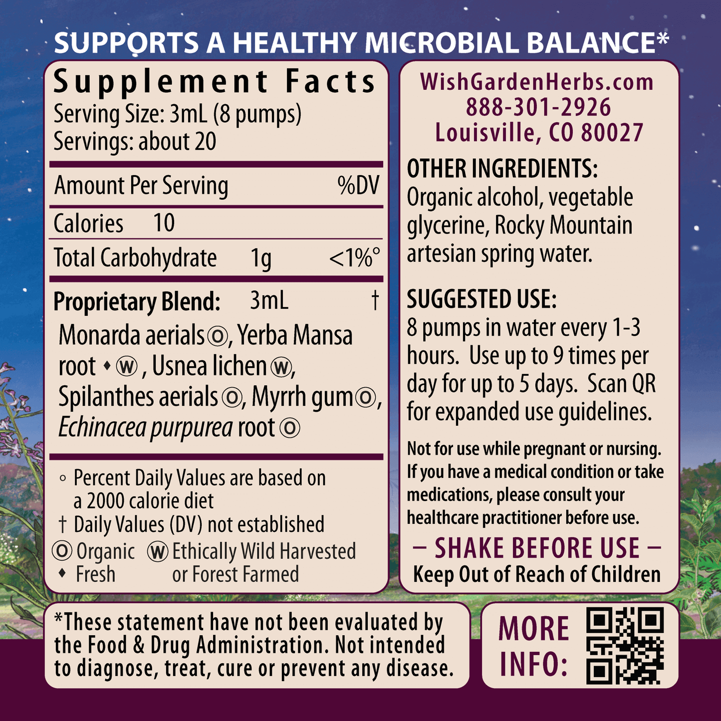 Candida Rescue Microbiome Stabilizer Tincture 2oz pump