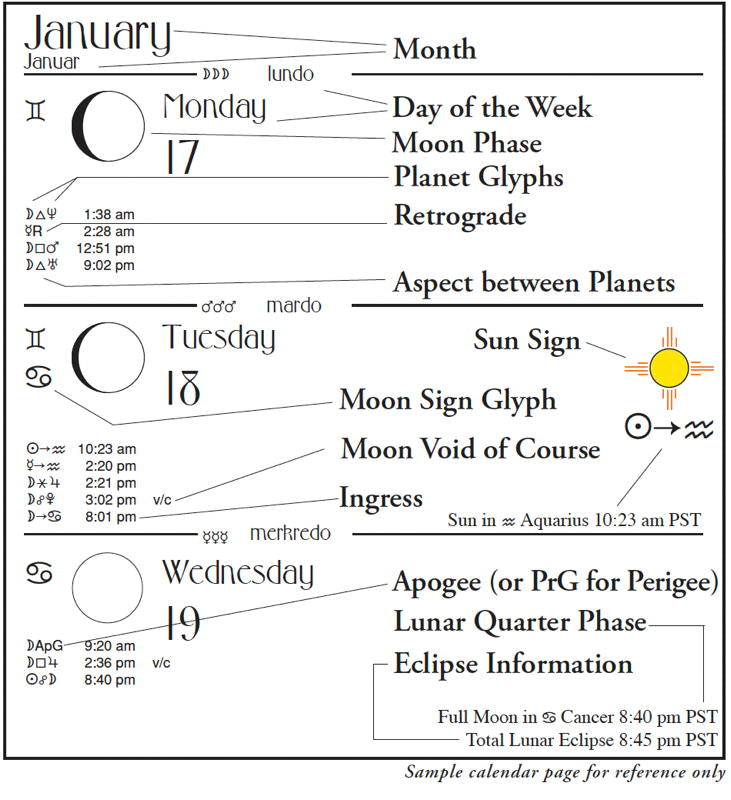 We'Moon Datebook | Moon Calendar | Astrological Planner