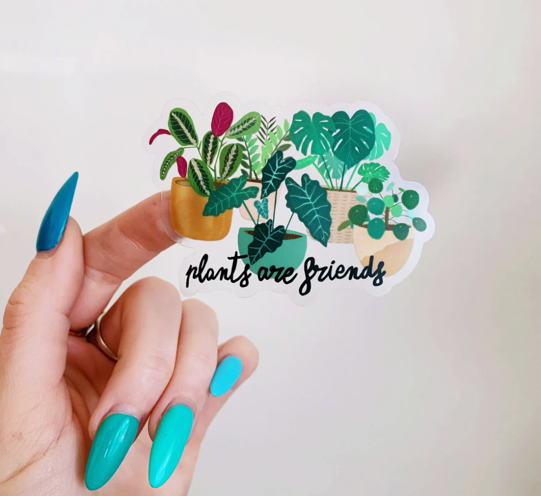 Plants Are Friends Transparent Sticker
