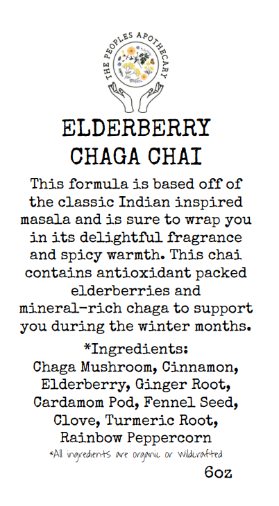 Elderberry Chaga Chai Tea