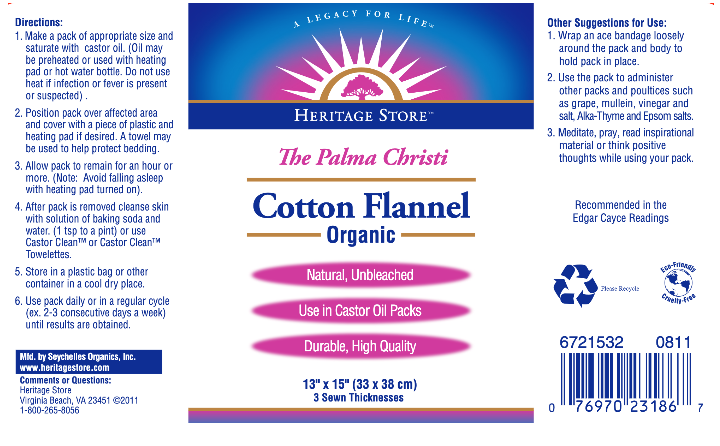 Organic Cotton Flannel (Castor Oil Pack) 13"x15"