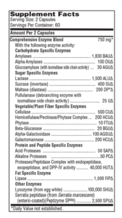 Vital-Zymes Complete 120 vegcaps