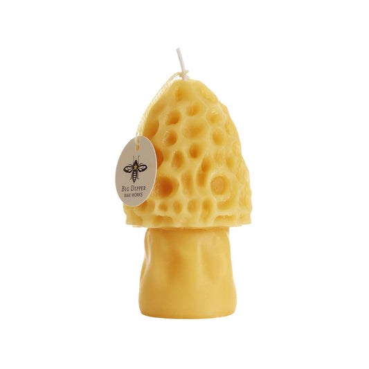 Morel Mushroom Beeswax Candle