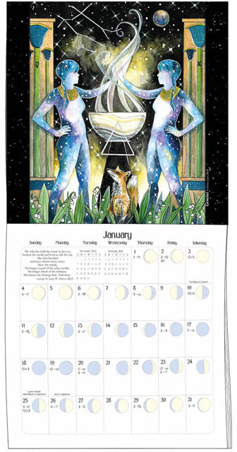 We'Moon Wall Calendar| Astrological Moon Phase Calendar