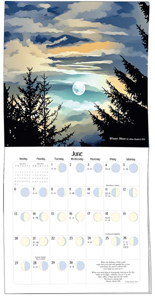 We'Moon Wall Calendar| Astrological Moon Phase Calendar