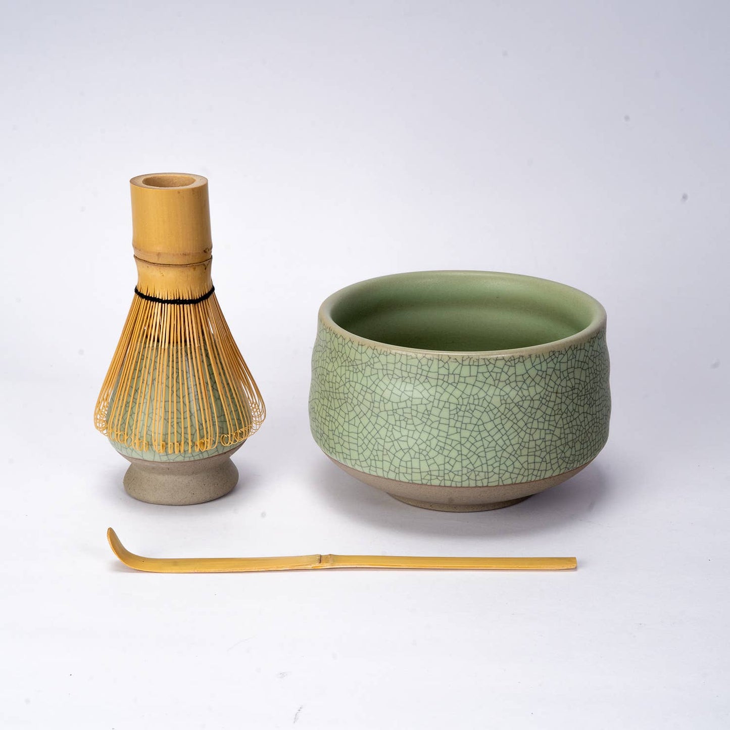Ceremonial Matcha Bowl Whisk Stand and Scoop Set