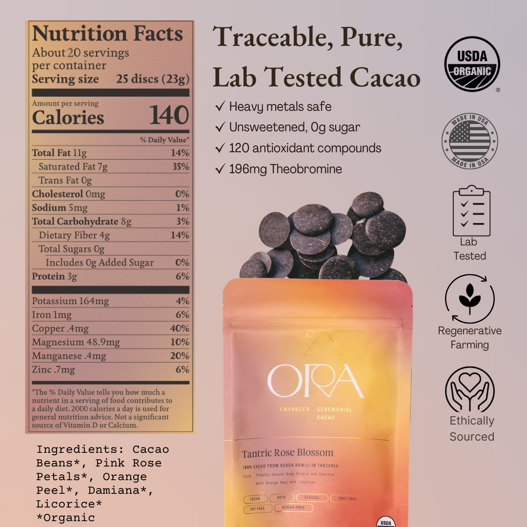 1/2 lb Tantric Rose Blossom Cacao