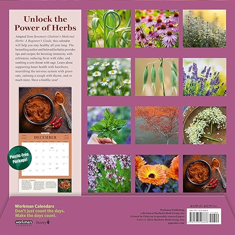 Rosemary Gladstar's Herbs for Healing Wall Calendar 2025: Recipes and Remedies for a Year of Holistic Self-Care