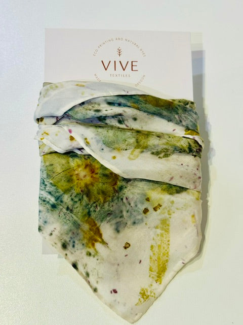 Eco-Print Silk Scarf